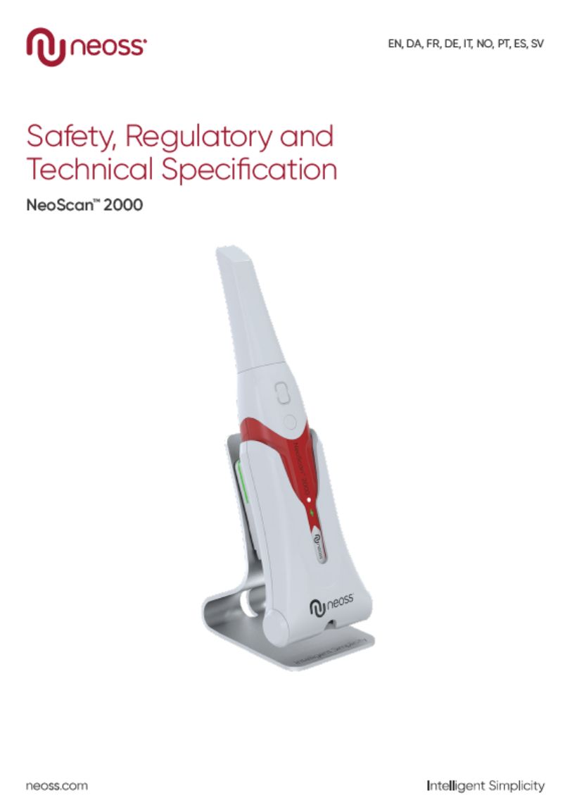 Safety, Regulatory and Technical manual NeoScan 2000