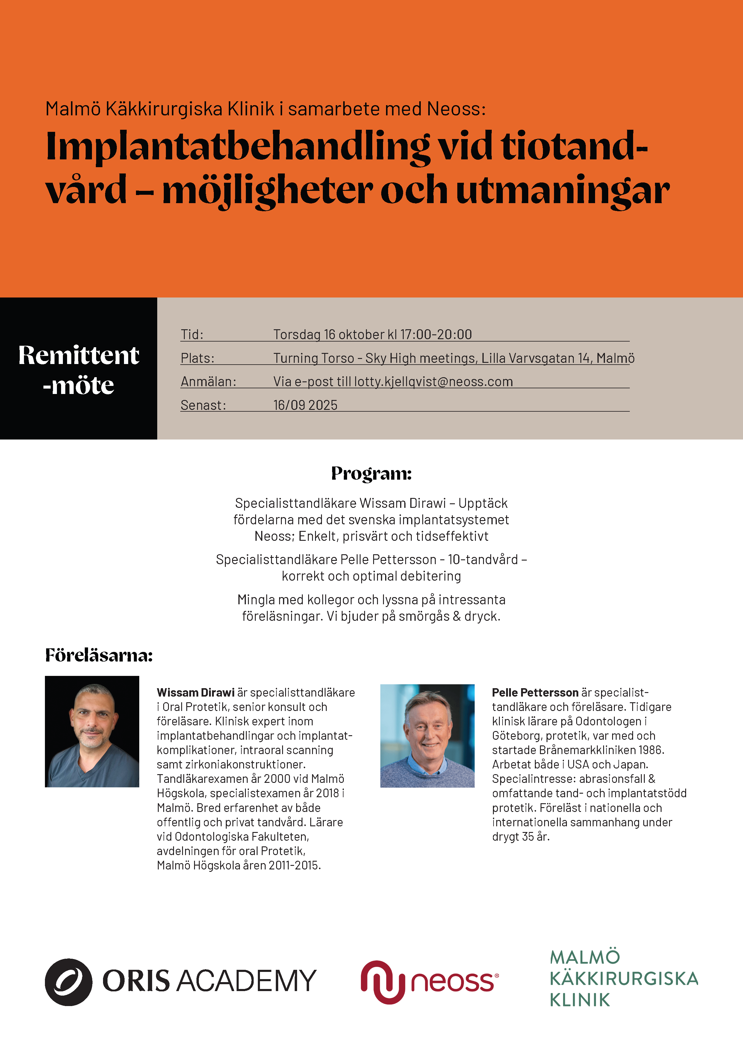 MKKK i samarbete med Neoss: Implantatbehandling vid tiotandvård – möjligheter och utmaningar